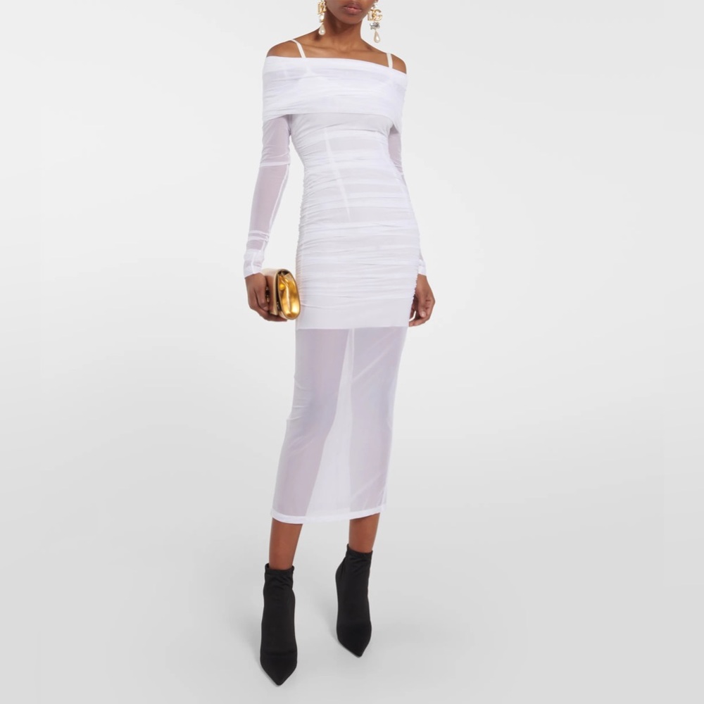 KIM DOLCE&GABBANA Tulle calf-length dress